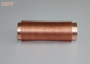 Tubo Finned de cobre da resistência da vibração para as caldeiras industriais 0,3 ~ espessura da aleta de 0.5mm